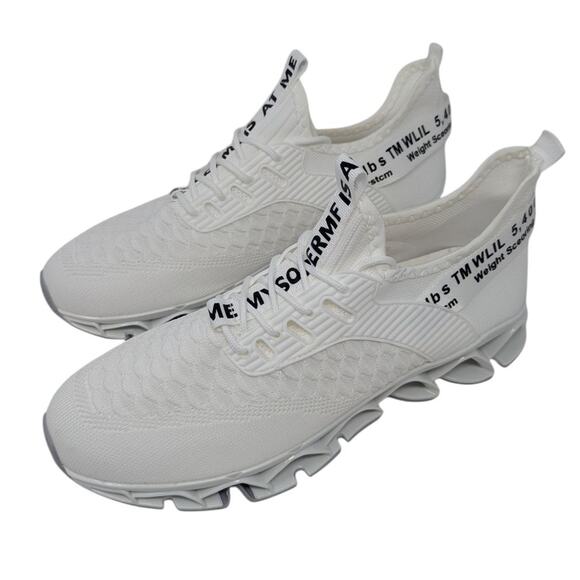 Mens Breathable Hollow Out Knit Casual Sneakers Suitable For Sports And Running - Picture 1 of 11